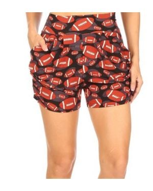 White Label Lounge Shorts With Pockets - Red