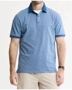 Jachs New York Luxe Brushed Knit Polo - Blue