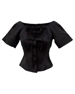 Ganni Halter Neck Blouse - Black