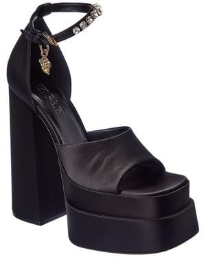 Versace Aevitas Silk Platform Sandal - Blue