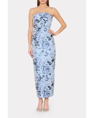 MILLY Ella Jacquard Maxi Dress - Blue