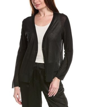 Akris Silk-Blend Cardigan - Black