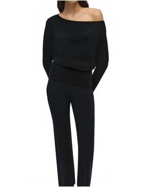 Jonathan Simkhai Lavina Off Shoulder Sweater - Black