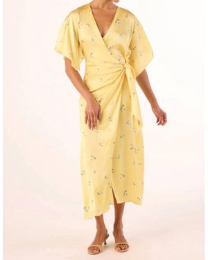 MISA Los Angles Hadassa Midi Dress - Yellow