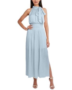 BCBGMAXAZRIA Boho Maxi Halter Dress - Blue