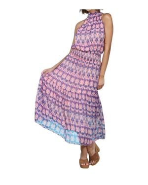 Veronica M Chiffon Halter Maxi Dress - Purple