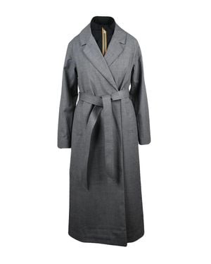 K-Way Jorance Removable Vest Wool-Blend Coat - Gray