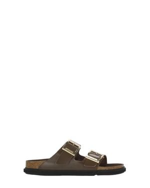 Birkenstock Arizona Droplet Buckle Slippers - Brown