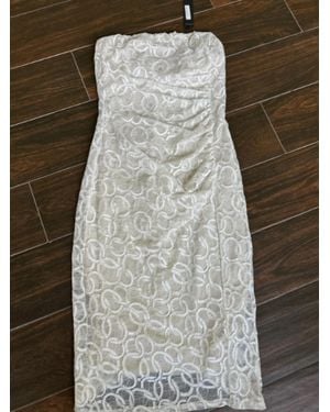 Elana Kattan Gol Strapless Side Ruching Midi Dress - Multicolor