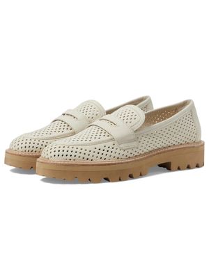 Dolce Vita Malila Loafers Off Leather Slip On Shoes Htat1725 - Metallic