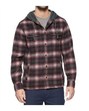 Flag & Anthem Whitehall Hooded Shirt Jacket - Brown