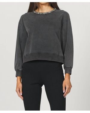 Another Love Zella Long Sleeve Crew Neck Top - Gray