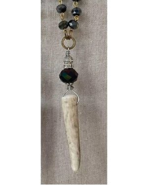 Bella Vita Deer Antler Necklace - Gray