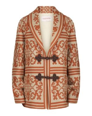 Valentino Après L'Hiver Jacquard Jacket - Brown
