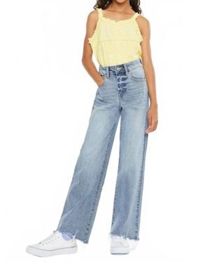 Kancan Aliyah Wide Leg Jeans - Blue