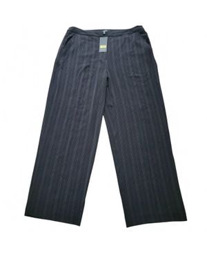 Jones New York Euro Stripe Wide-Leg Dress Pants - Blue