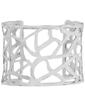 Karine Sultan Free Form Cut Out Cuff Bracelet - Metallic