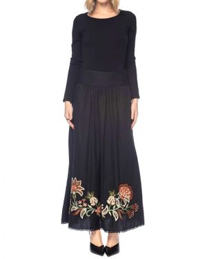 Tolani Madonna Embroidered Skirt - Blue