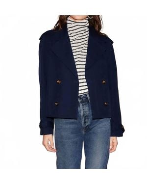 Fifteen Twenty Chelsea Cropped Trench Jacket - Blue