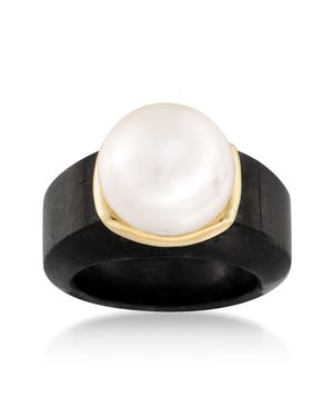 Ross-Simons 13-13.5Mm Cultured Pearl Ring - Black
