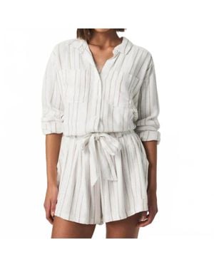 Splendid Gabrielle Stripe Button Down Shirt - Gray