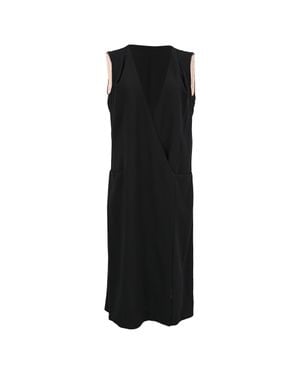 Giorgio Armani V-Neck Midi Dress - Black