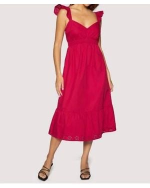 Lost + Wander Vino Kiss Midi Dress - Red