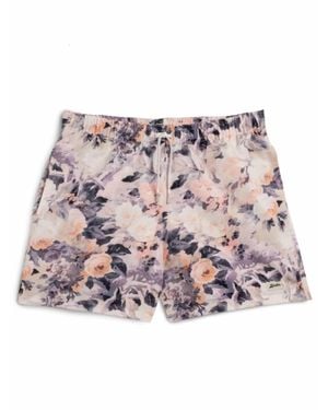 Bather Floral Lined Swim Trunks - Pink