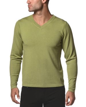Postmarc Knitted V-Neck Sweater - Green