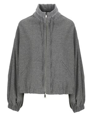 D. EXTERIOR Wool Bomber Jacket - Gray