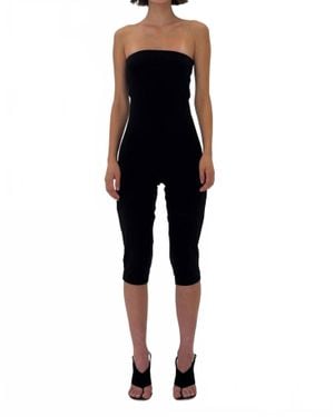 Find Me Now Strapless Capri Jumpsuit - Black