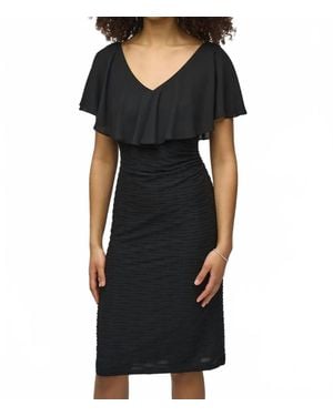 Joseph Ribkoff Flutter Sleeve Dress - Black