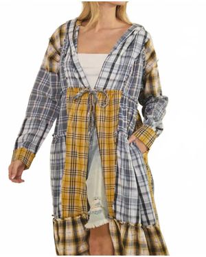 Oli & Hali Tie Front Duster Jacket - Blue