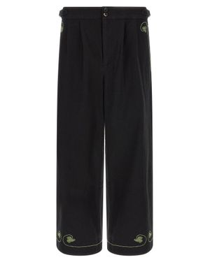 Bode 'Lucky Draw' Pants - Black