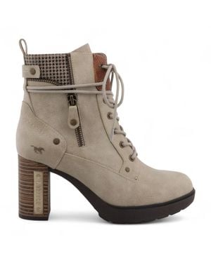 Mustang Off- High-Heeled Ankle Boots - Brown