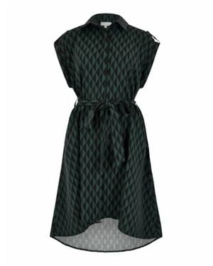 Apricot Geo Utility High Low Dress - Black