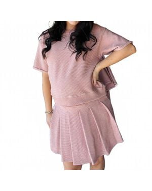 Wishlist Pleated Mini Skort - Pink