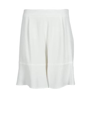 L'Autre Chose L Autre Chose Acetate/Viscose Shorts - White