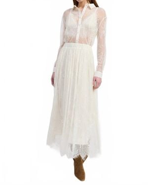 En Saison Alannah Midi Skirt - White