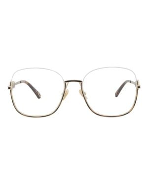 Chloé Square-Frame Metal Optical Frames - Brown
