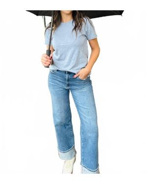 Mod-o-doc Short Sleeve Stem Hem Crew Tee - Blue