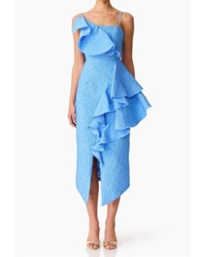 Elliatt Briallen Jacquard Midi Dress - Blue