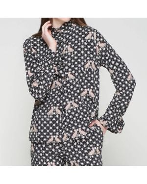 Vilagallo Nicola Leopardos And Stars Print Blouse - Multicolor