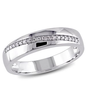 Mimi & Max 1/10Ct Tw Diamond Crossover Ring - Metallic