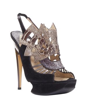 Nicholas Kirkwood Scaled Platform Sandals - Brown