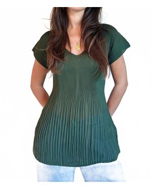 NOIR STUDIO Medusa V Neck Top - Green