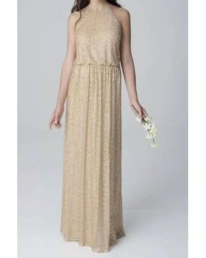 Bill Levkoff Floor-Length Sleeveless Wedding Dress - Natural