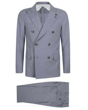 Lardini Iconic Suit Virgin Wool Blend Suit - Blue