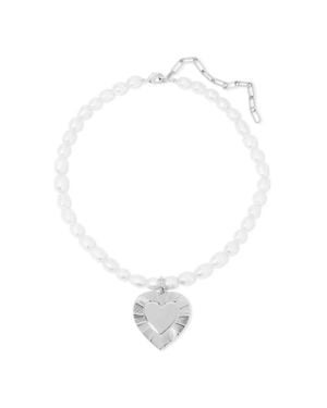 Eklexic Pearl & Hildegard Pendant Necklace - White