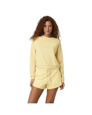 Vuori Long Sleeve Halo Crew Sweatshirt - Yellow